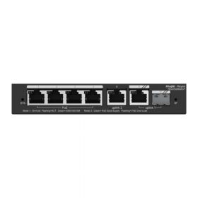 Switch Ruijie/Reyee RG-ES206GS-P 6 Puertos, 4 Poe+, 1 Puerto Uplink Combo Rj45/Sfp, 10/100/1000, 54w, Metálico, Administración En La Nube